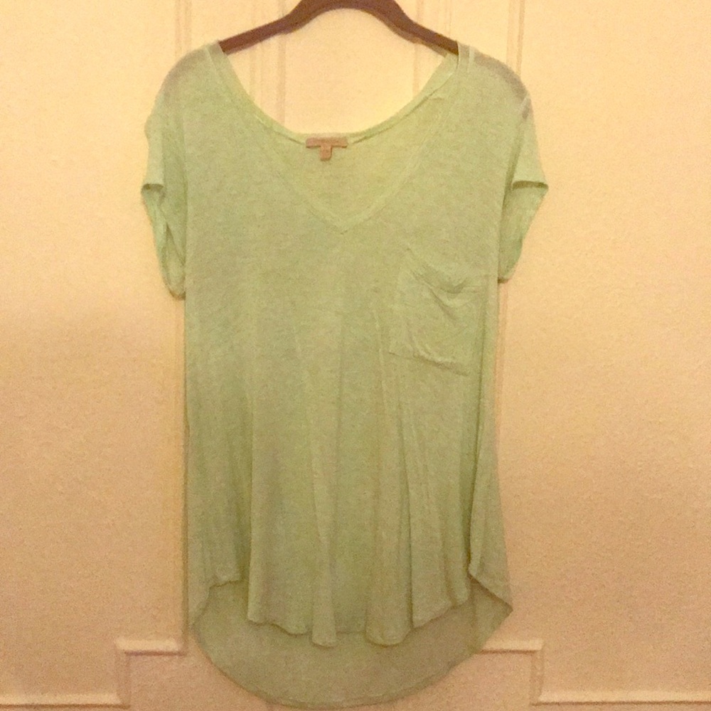 Bordeaux Mint Green Short Sleeve T Shirt